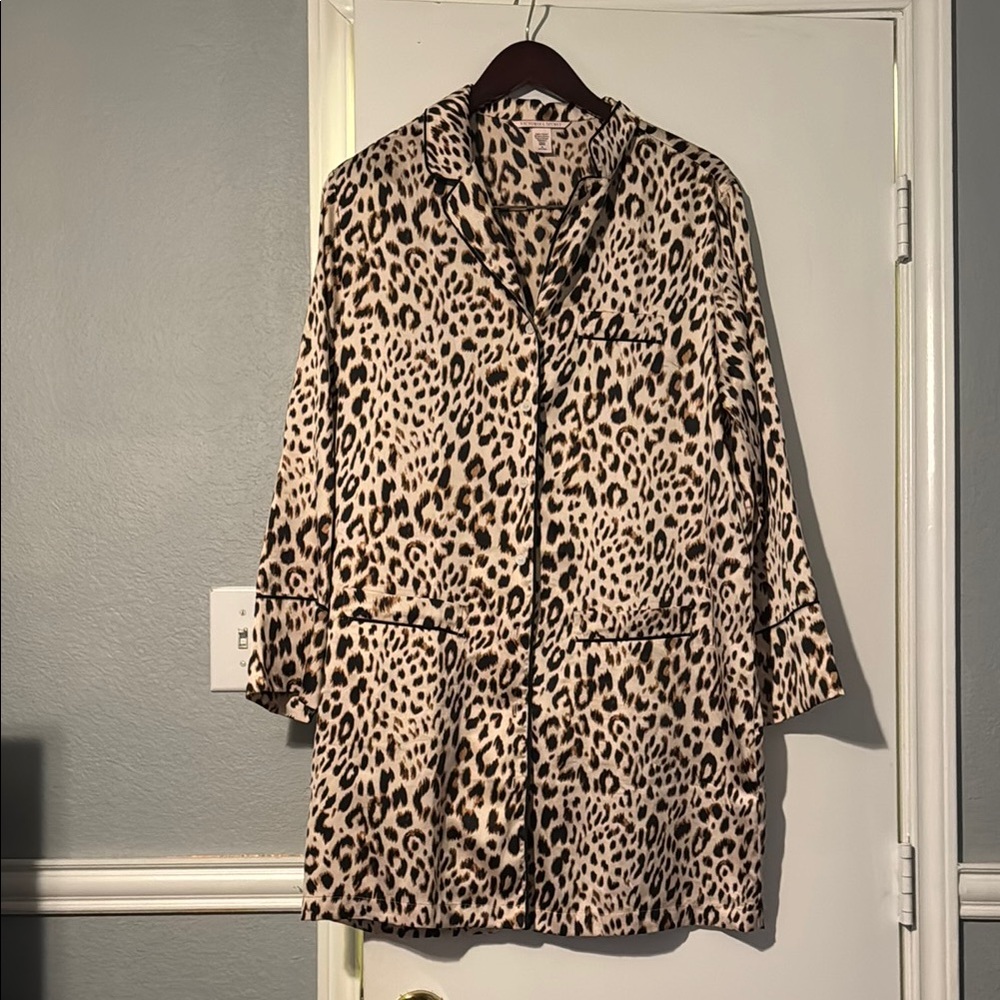 Leopard Print Button-Up Shirt